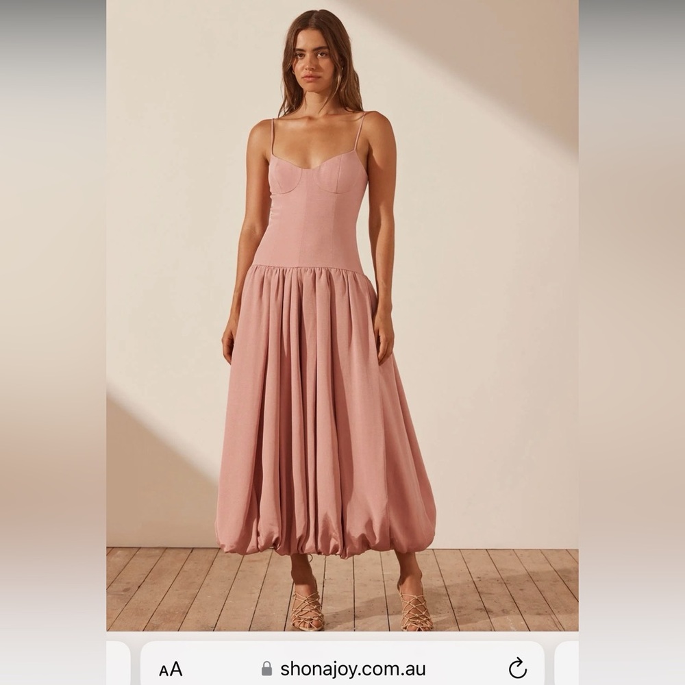 Shona Joy Vento Bustier Bubble Midi Dress